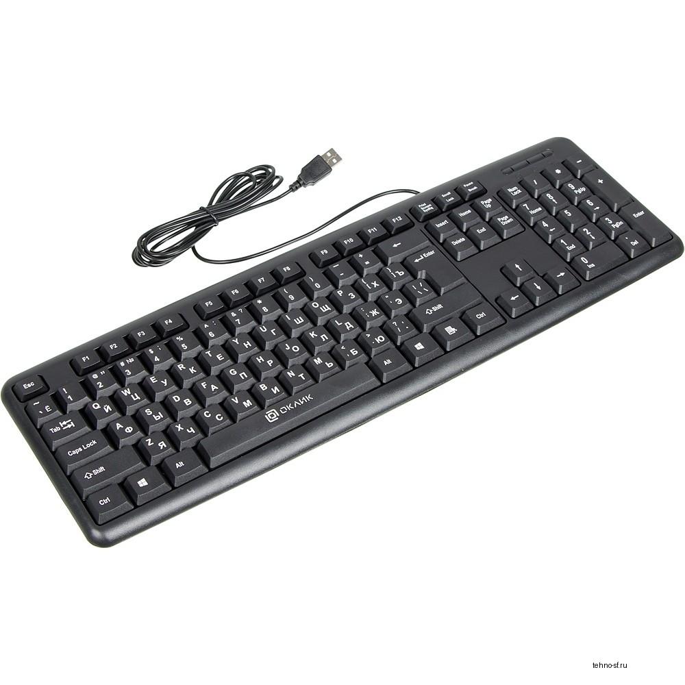 Клавиатура Oklick 180V2 черный  {Клавиатура, USB} [1185956]