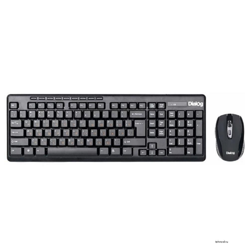 Повреждение упаковки Dialog Клавиатура + мышка KMROP-4020U Pointer RF 2.4G - USB {Беспроводной набор , радиоклавиатура + опт. радиомышь 6D}
