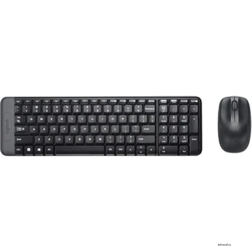 920-003169 Logitech Клавиатура + мышь Wireless Combo MK220 Black USB оригинальная заводская гравировка RU/LAT