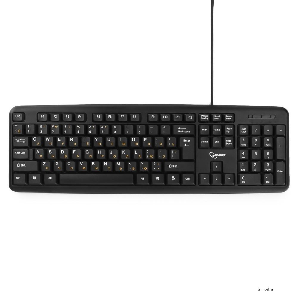 Клавиатура Gembird KB-8320U-BL {черный,USB, 104 клавиши}