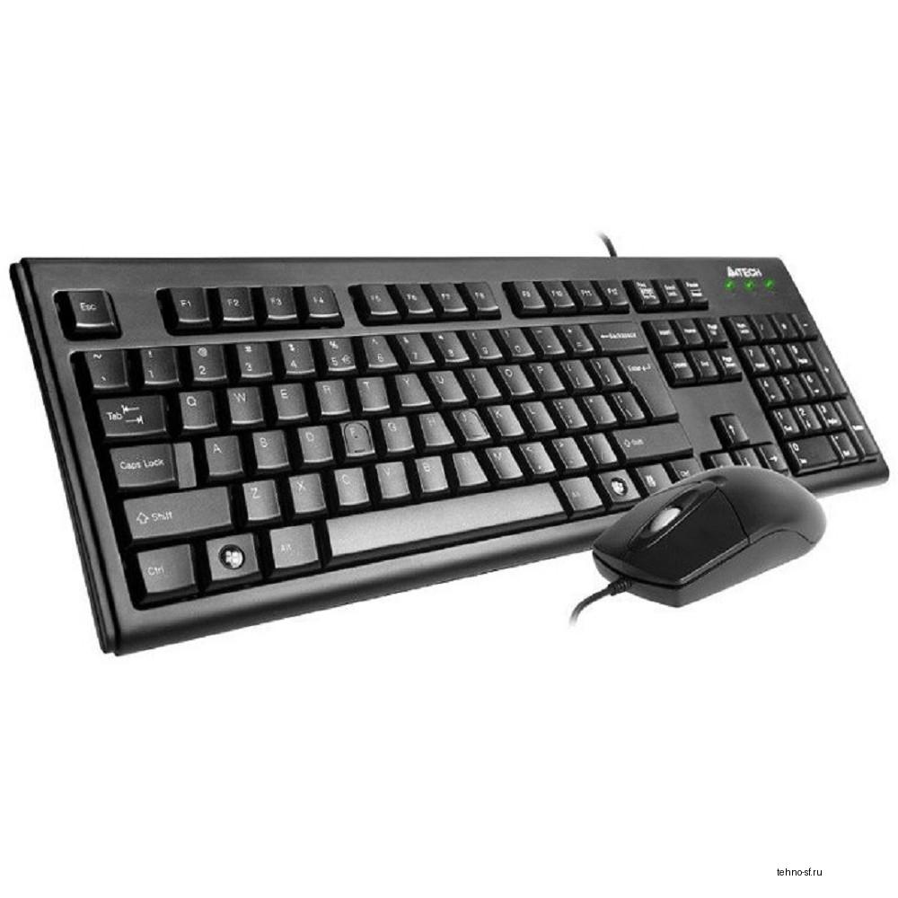 A-4TECH Клавиатура + мышь KRS-8372 клав:черный мышь:черный USB [477618]