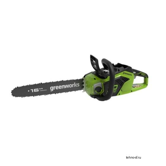 Greenworks Цепная пила аккумуляторная GreenWorks  GD40CS18, 40V, 40 см, бесщеточная,  до 1,8 КВТ, с АКБ 2АЧ и ЗУ [2005807UA]