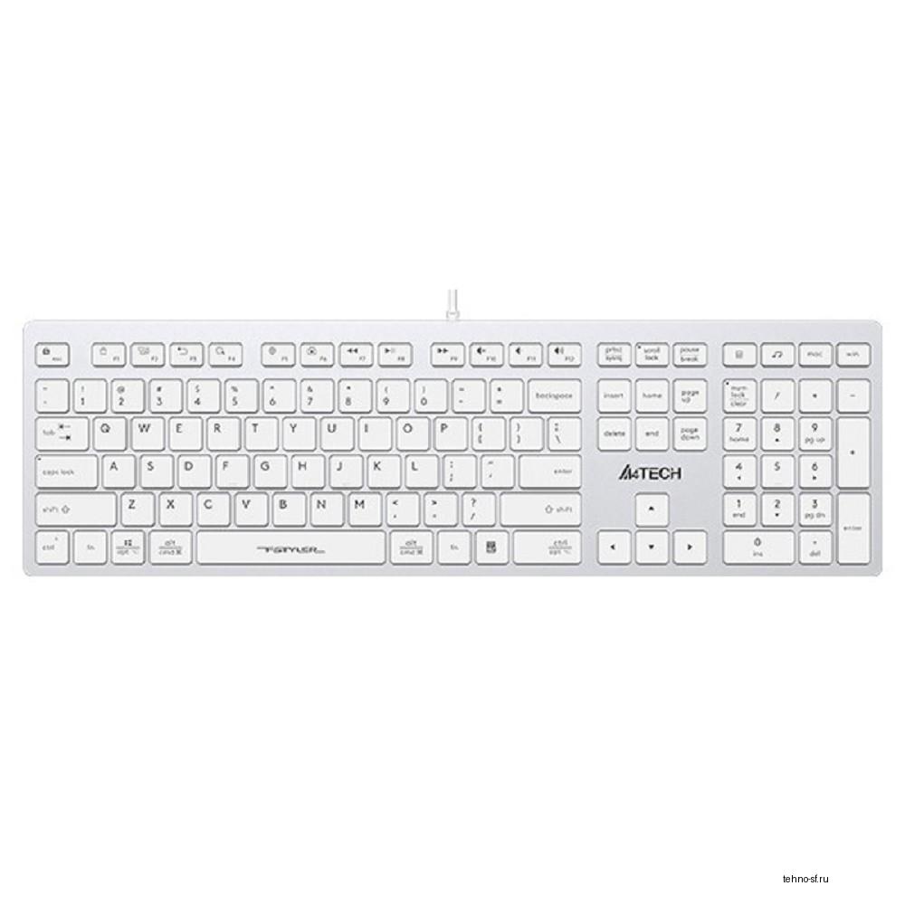 Клавиатура A4Tech Fstyler FX50 белый USB slim Multimedia (FX50 WHITE)