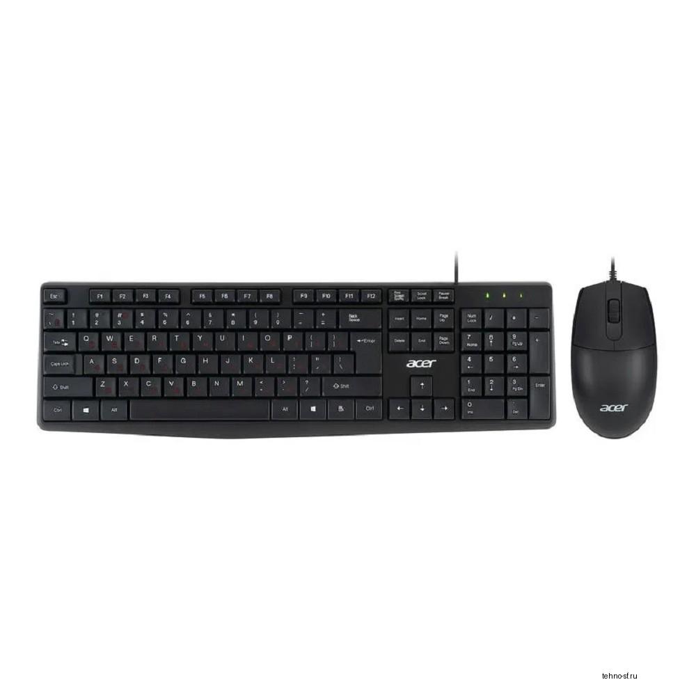 Acer OMW141 [ZL.MCEEE.01M] Комплект (клавиатура + мышь) черный USB проводной